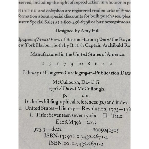 ❤️NEW 1776 Signed David McCullough First Edition / First Printing – HCDJ NEW!❤️ - Picture 8 of 10